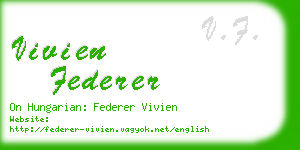 vivien federer business card